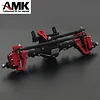 AMK Front and Rear Portal Axle Upgrades CNC Aluminum Alloy Anodized for 1/10 RC Rock Crawler Axial SCX10 RGT 86100 Truck Upgrade Parts(Red,2pcs)