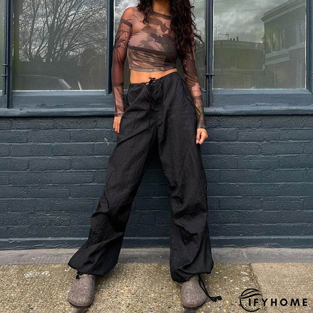 Fashionkova  Drawstring Low Waist Baggy Sweatpants Casual Loose Hippie Korean Trousers Women Vintage 90S Streetwear Joggers Pants | IFYHOME