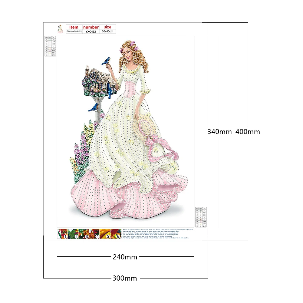 Diamond Painting - Partial Special Shaped Drill - Lady(30*40cm)