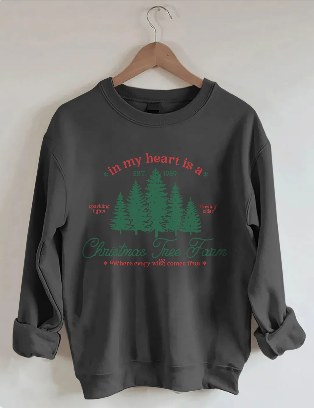 In My Heart Is A Christmas Tree Far Sweatshirt