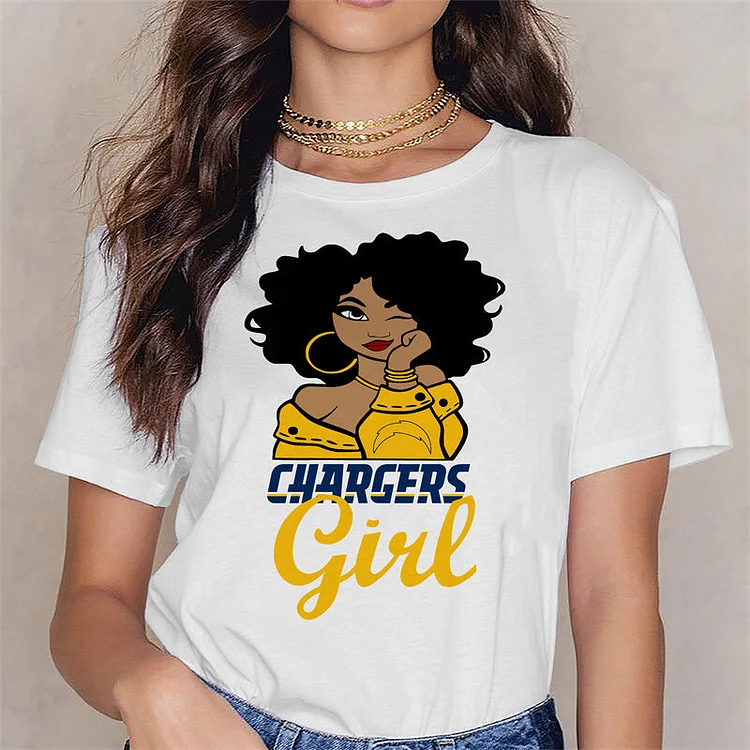 Los Angeles Chargers Women's White Relaxed T-Shirt