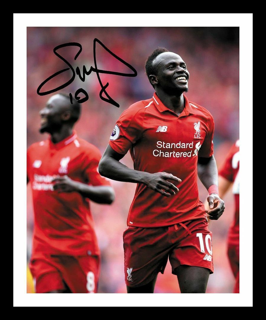 Sadio Mane - Liverpool Autograph Signed & Framed Photo Poster painting