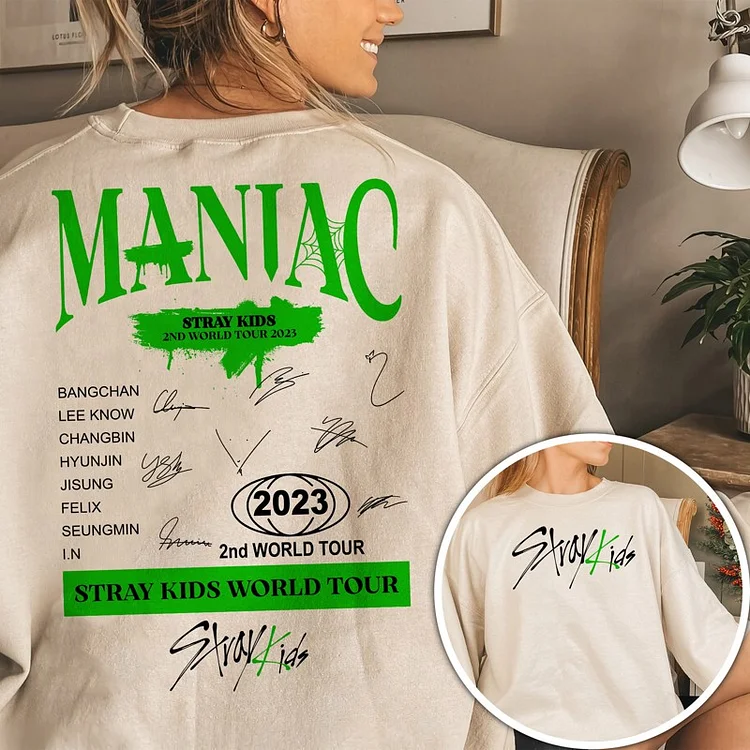 Stray Kids 2023 2nd World Tour MANIAC Signature Sweatshirt