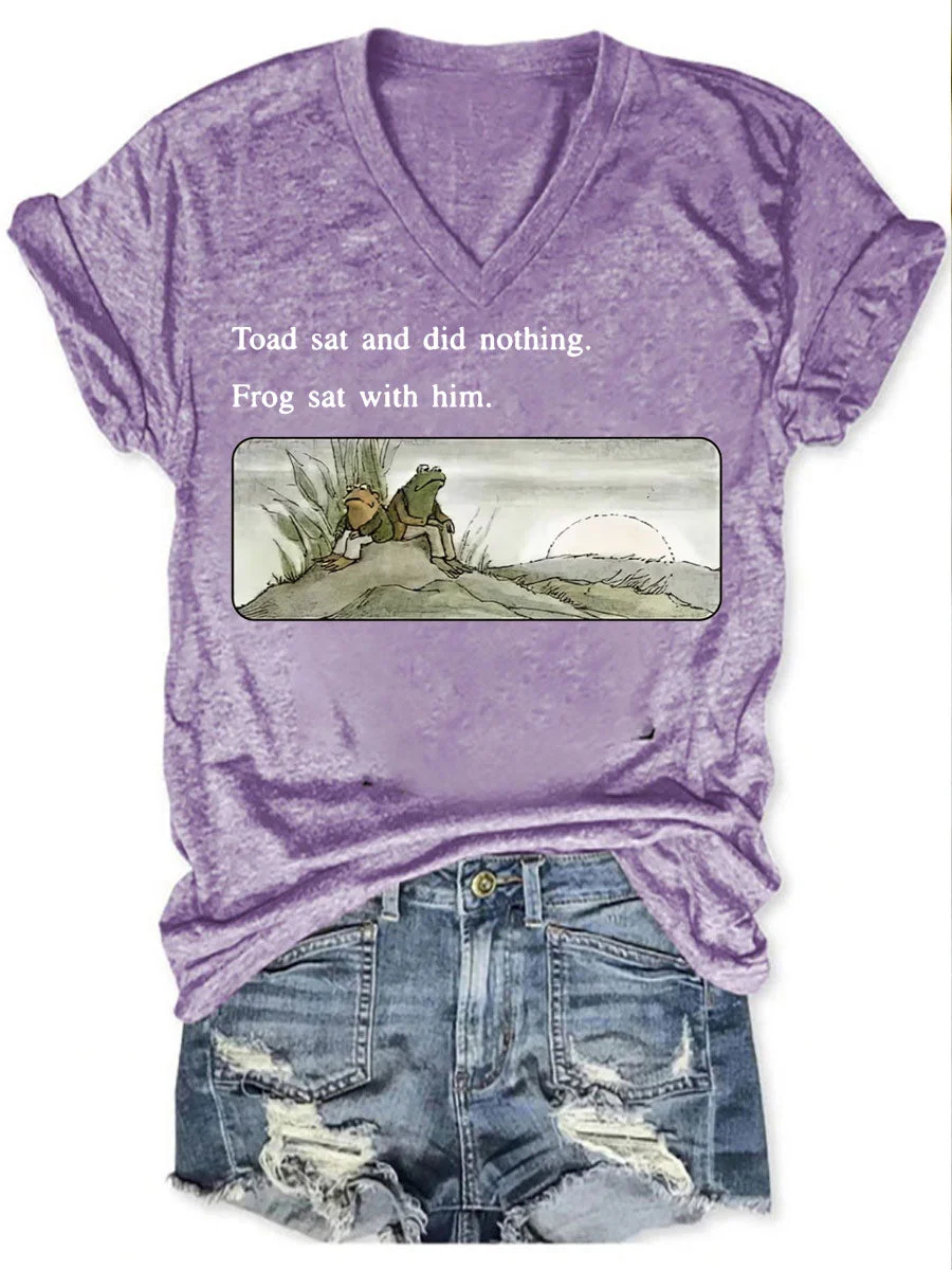 Toad And Frog V-neck T-shirt