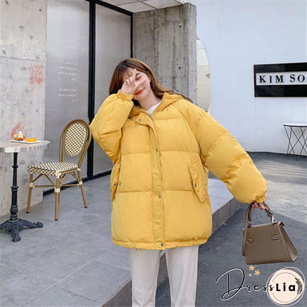 New Short Winter Jacket Women Warm Hooded Down Cotton Jacket Parkas Female Casual Loose Outwear Korean Cotton-padded Winter Coat