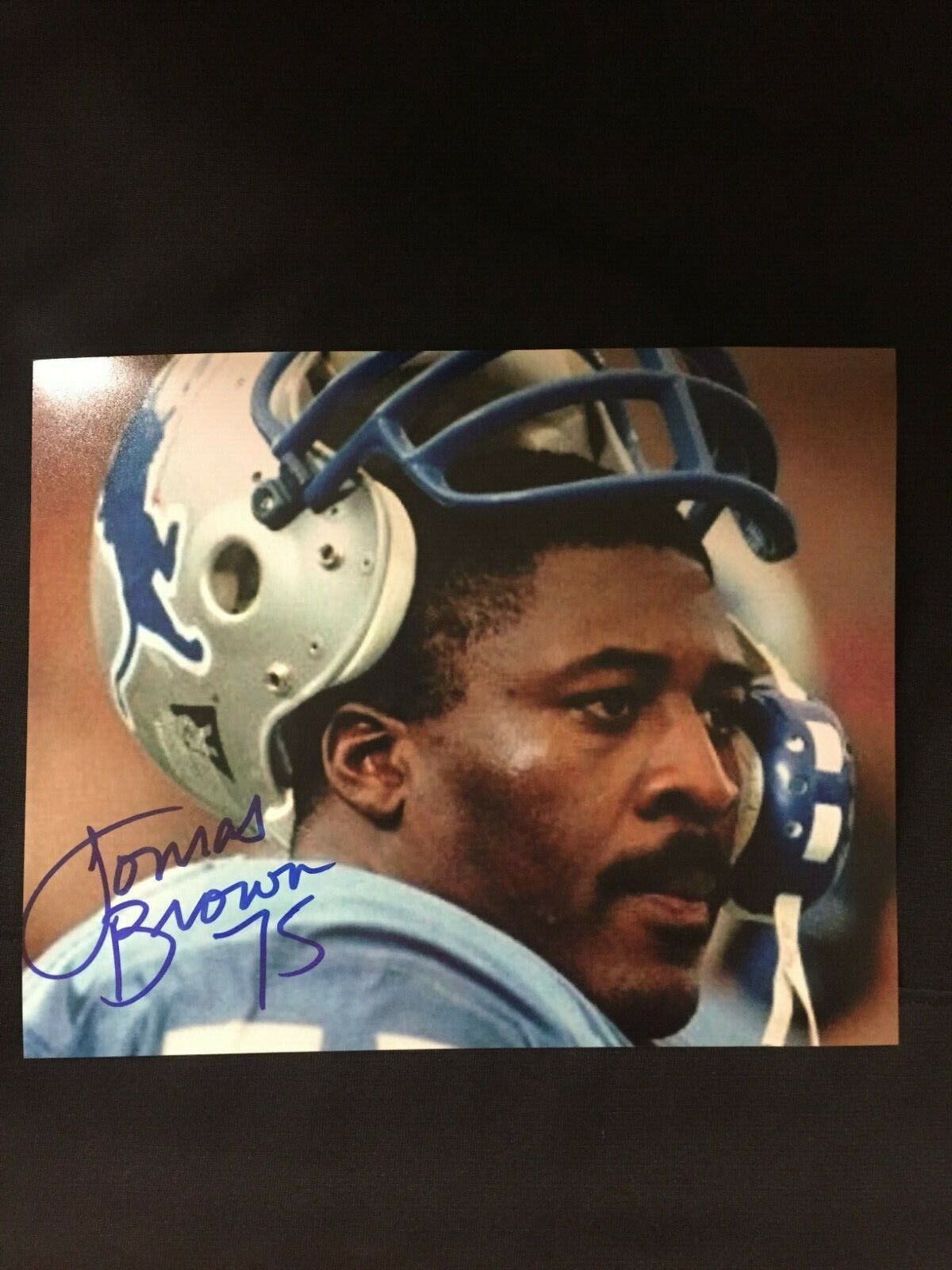 Lomas Brown Autographed Signed 8x10 Photo Poster painting Detroit Lions #75