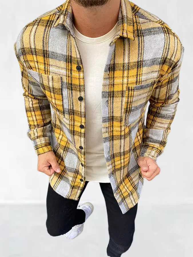 Plaid Long Sleeve Jacket