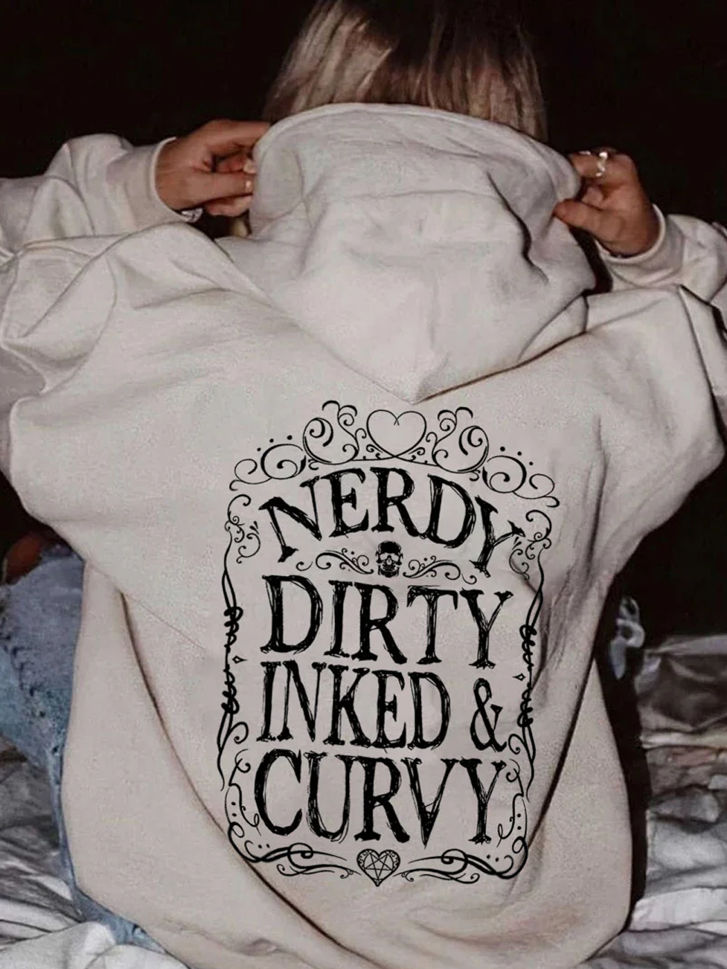 Nerdy Dirty Inked&Curvy Hoodie / TECHWEAR CLUB / Techwear
