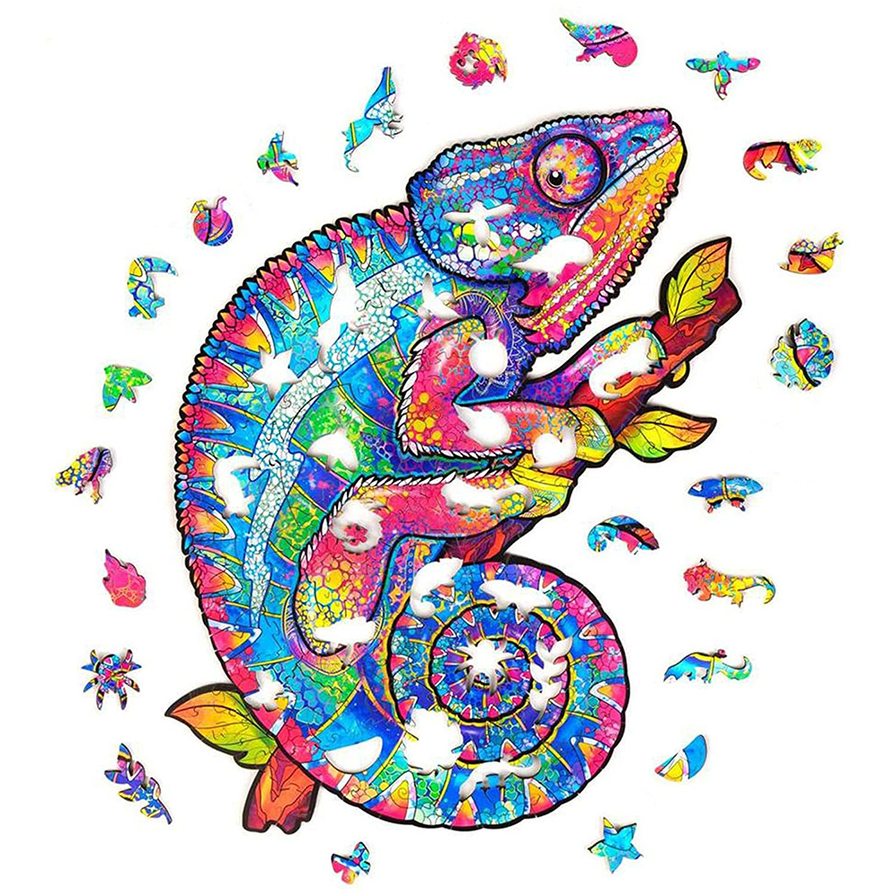 

Wooden Chameleon - Special Shaped Jigsaw Puzzle - A3, 501 Original