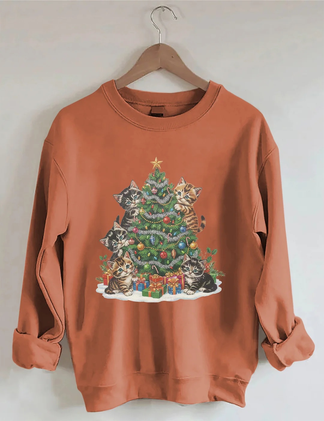 90's Cat Christmas Sweatshirt