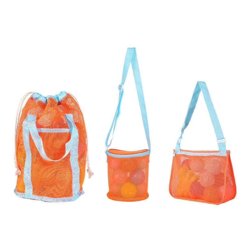 New Color Matching Children’s Toy Bag Shell Storage Bag Travel Beach Bag Hollow Transparent Beach Bag