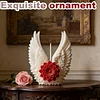 3D Angel Wing Flower Mould Silicone Wave Spiral Candle Mould Reusable Easy To Demold for Candles Soaps Crafts DIY Home Decor (Heart Wreath)