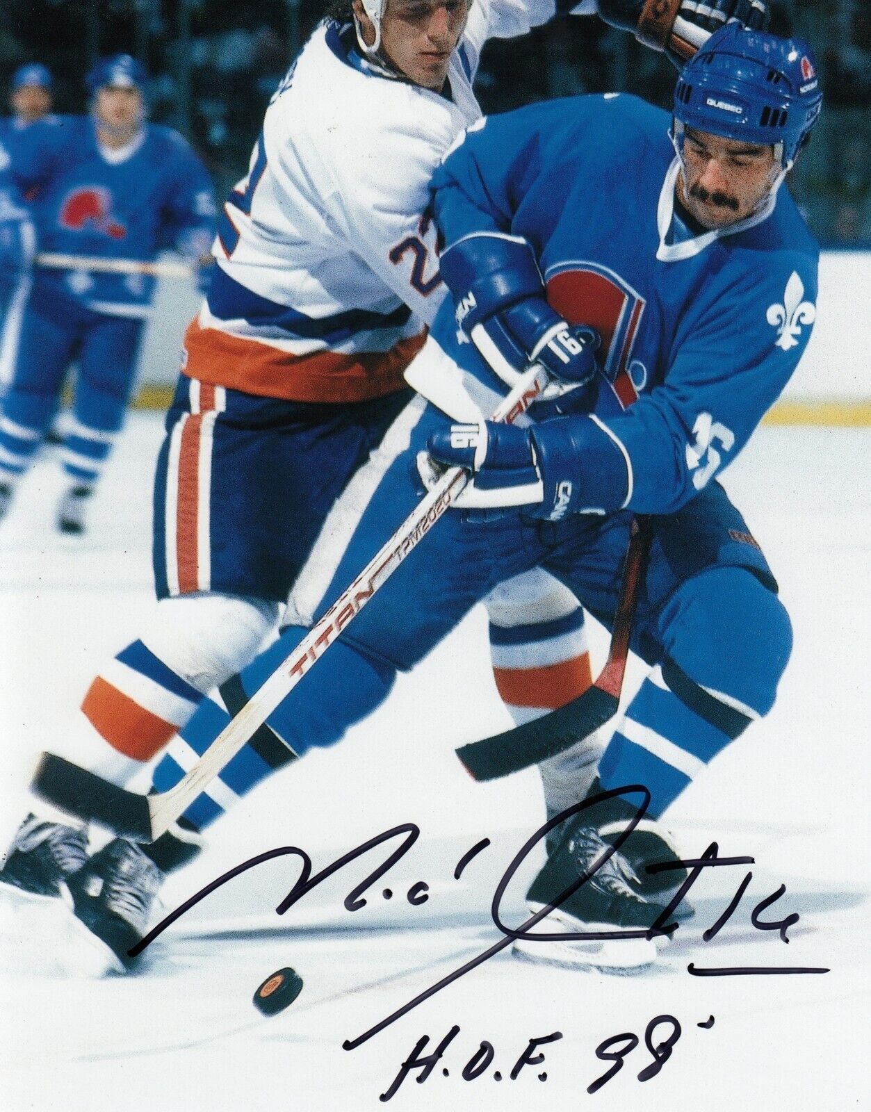 Michel Goulet #0 8x10 Signed w/ COA Quebec Nordiques 031719