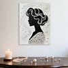 DIY Pearl Painting Elegant Girl for Home Decor with Frame(30x40cm)