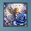 (45*45cm)Angel Blue Rose - Round Partial AB Drill Diamond Painting