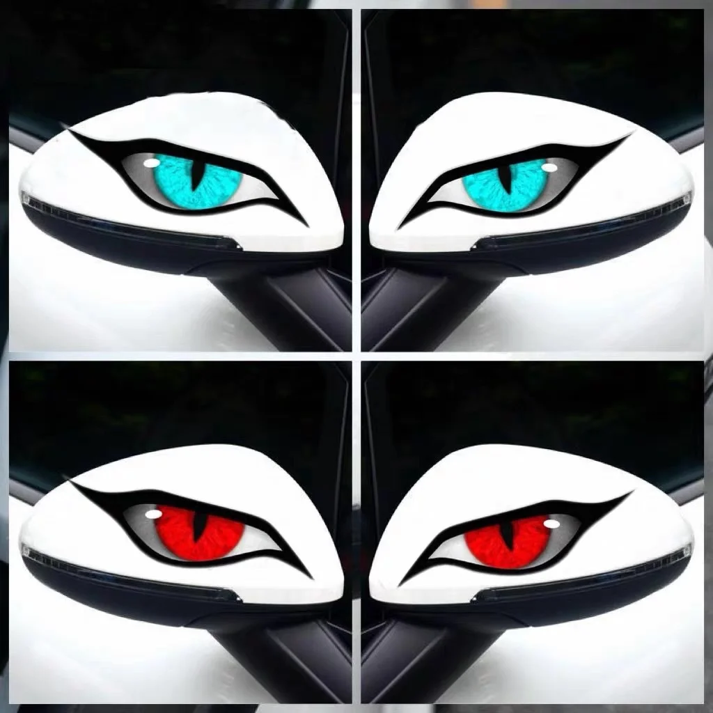 Car modification rearview mirror beast eye sticker
