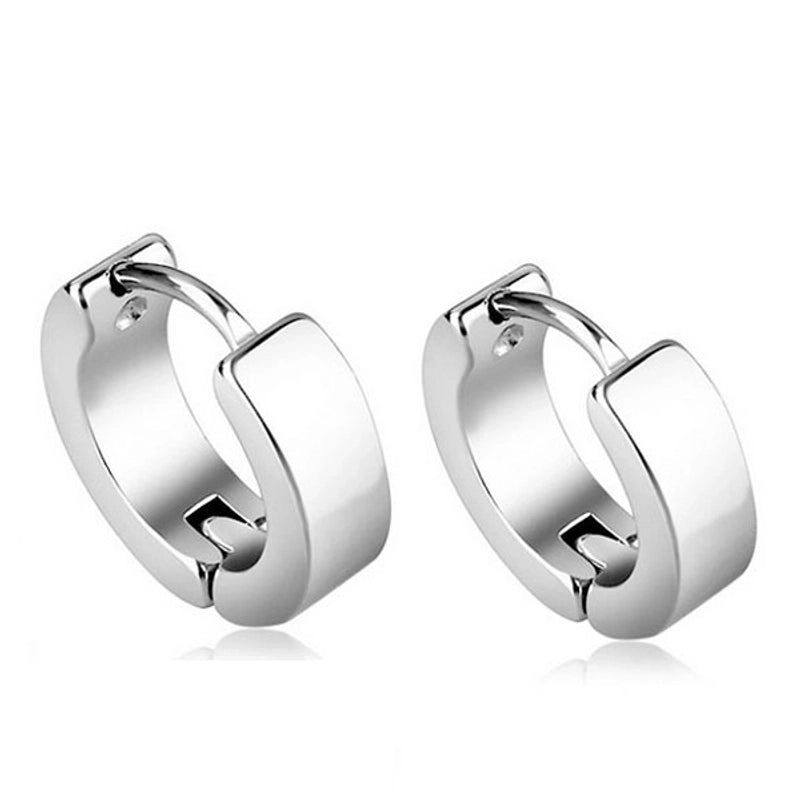 Men’s Fashion Geometric Stainless Steel Earrings Plating Stainless Steel Earrings