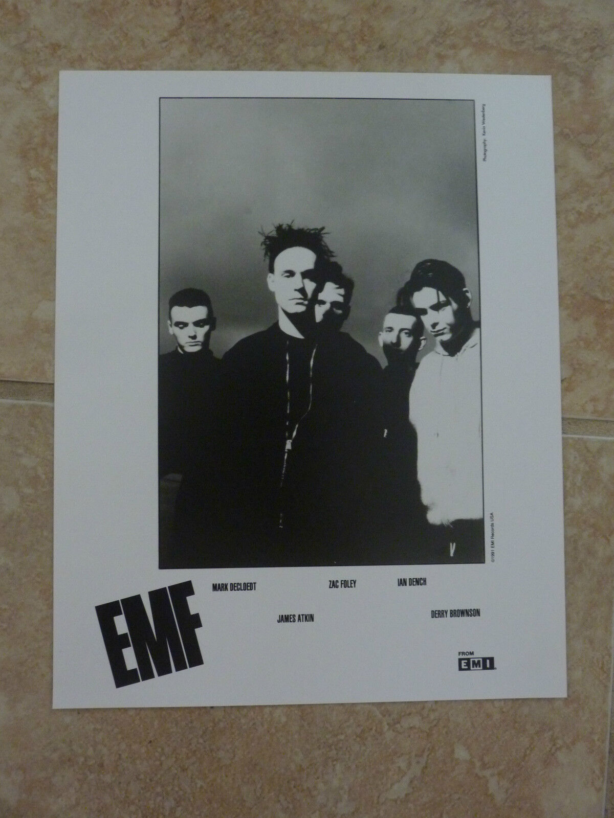 EMF Band Dance Alternative 8x10 B&W Publicity Picture Promo Photo Poster painting