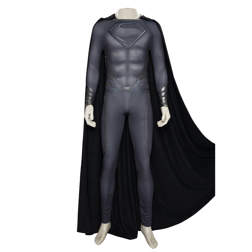 DC Justice League Zack Snyder Clark Kent Superman Black Suit Cosplay Costume