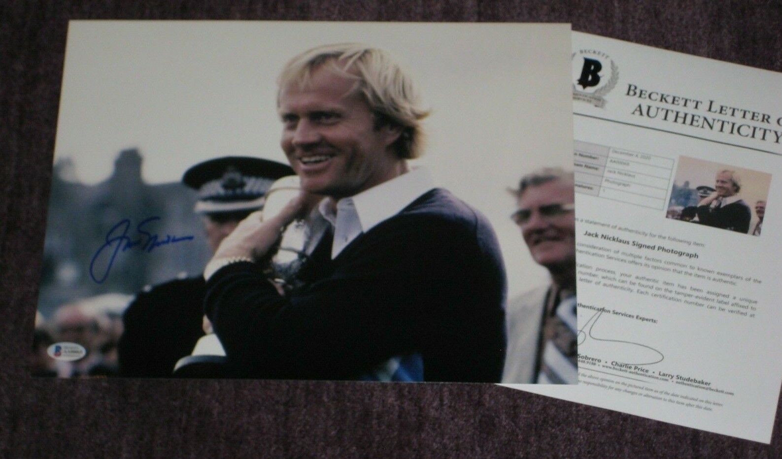 JACK NICKLAUS Signed 11x14 Photo Poster painting w/ Beckett LOA