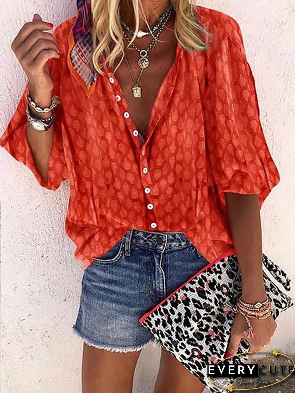 Women's Blouse Shirt Solid Colored Long Sleeve Shirt Collar Tops Basic Basic Top Blue Red Yellow-819