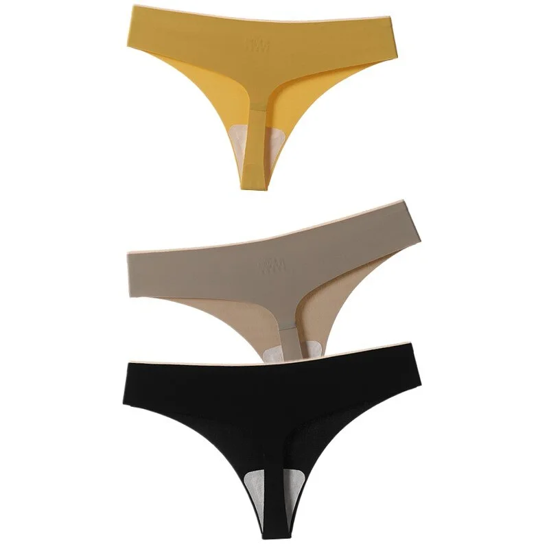 3pcs/Set Women Panties Underwear Ultra-thin Seamless Briefs Comfort low-Rise G String Thongs Sexy Lingerie New Hot Bikini T Back