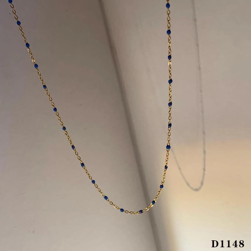 Casual Modern Style Color Block 304 Stainless Steel 16K Gold Plated White Gold Plated Gold Plated Enamel Plating Necklace