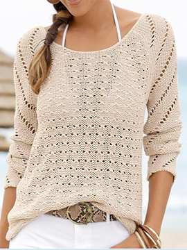 Casual V Neck Loose Sweater
