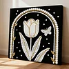 (25x25cm)DIY Pearl Painting Framed Handmade Pearl Material Art Kit Living Room Decor