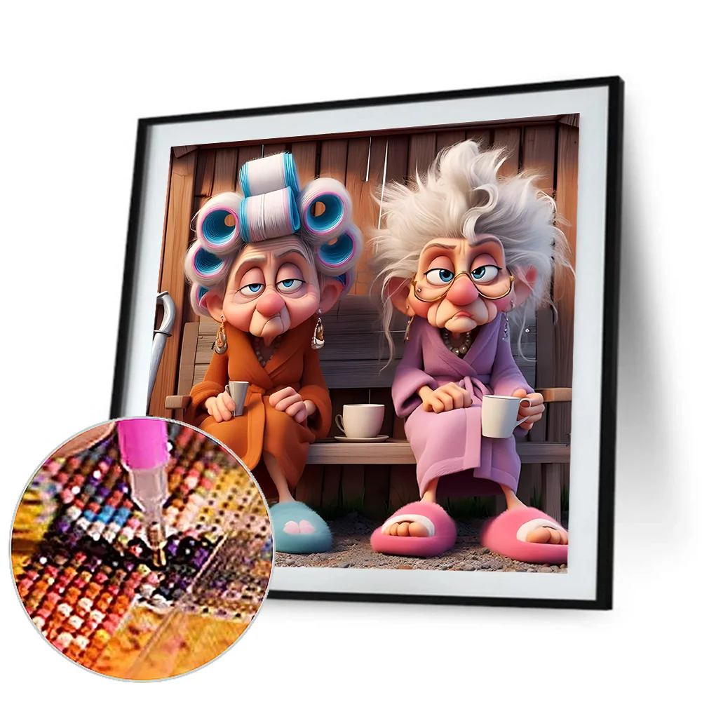 Diamond Painting - Full Round Drill - Grandma(Canvas|40*40cm)