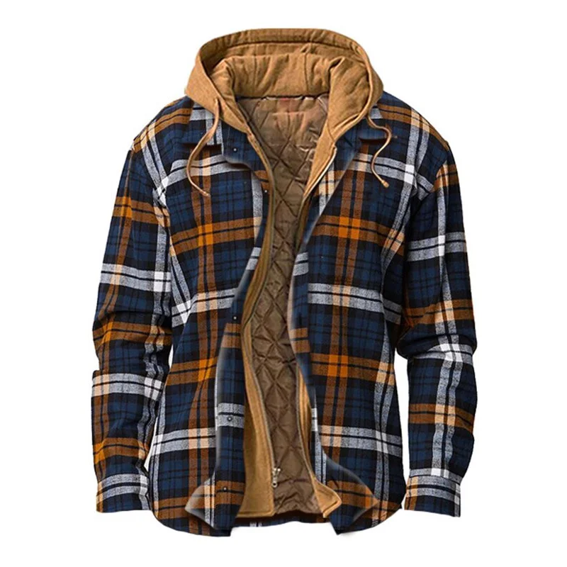 Mens Winter Plaid Thick Casual Jacket / [viawink] /