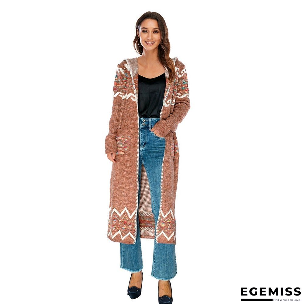 Bohemian National Style Cardigan Sweater Color Thread Knitting Flower Sweater | EGEMISS