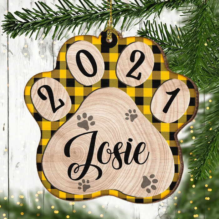 Dog Paw - Christmas Is Coming - Personalized Shaped Ornament