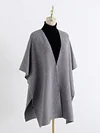 EXCELLENT GIFT--Handmade High-end Autumn and Winter High-end Warm Wool Shawl Cape Loose Knitted Cardigan Cape