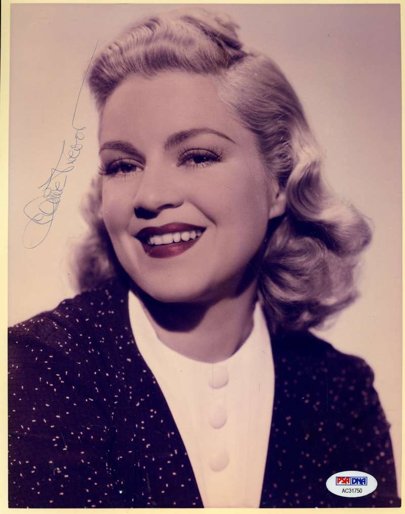 Claire Trevor Psa/dna Coa Hand Signed 8x10 Photo Poster painting Authentic Autograph