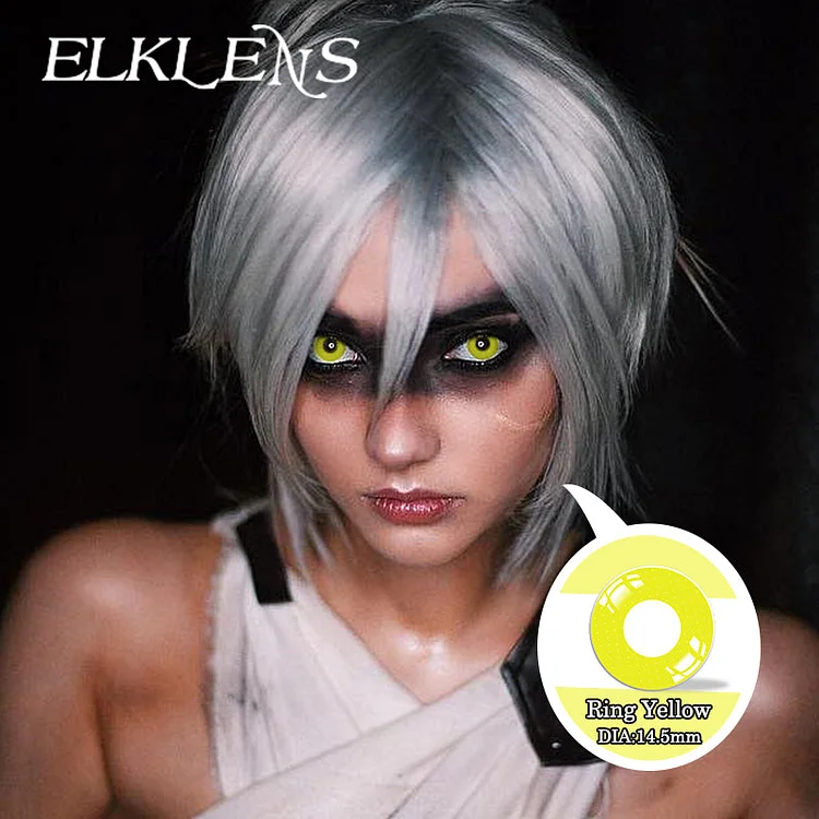 Halloween Ring-Yellow Cosplay Contact Lenses