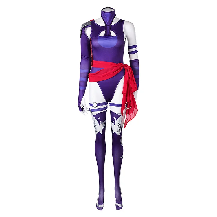Mv Rivals (2024) Psylocke Vengeance Purple Bodysuit Outfits Cosplay Costume