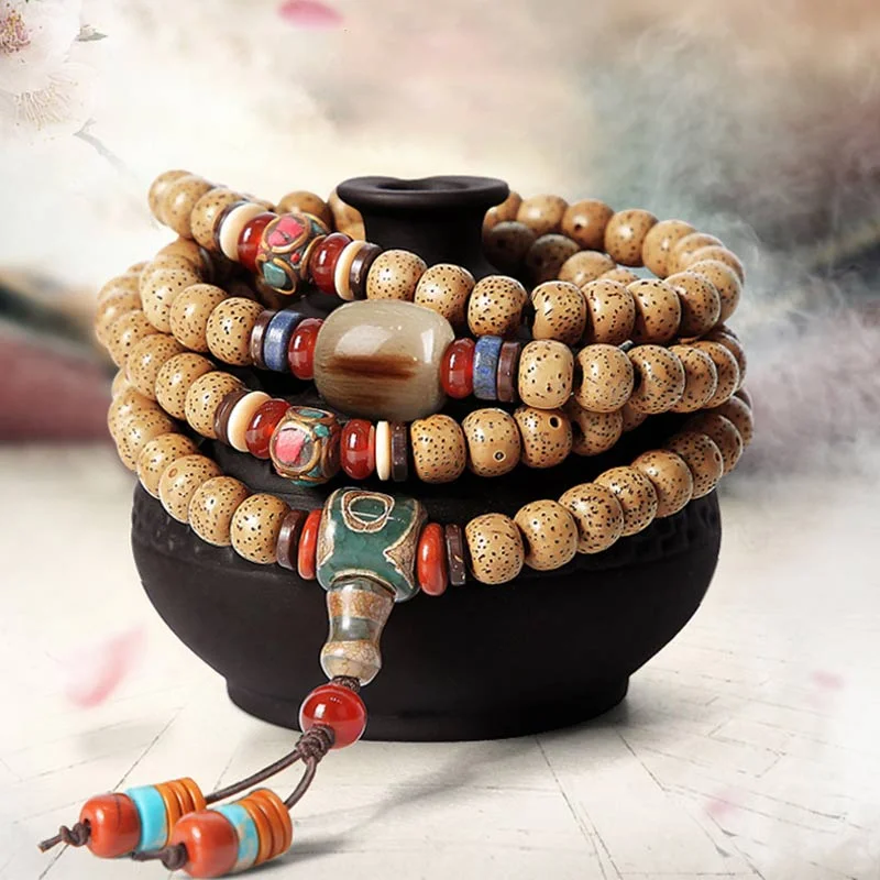 Bodhi Seed 108 Beads Mala Wisdom Bracelet Necklace