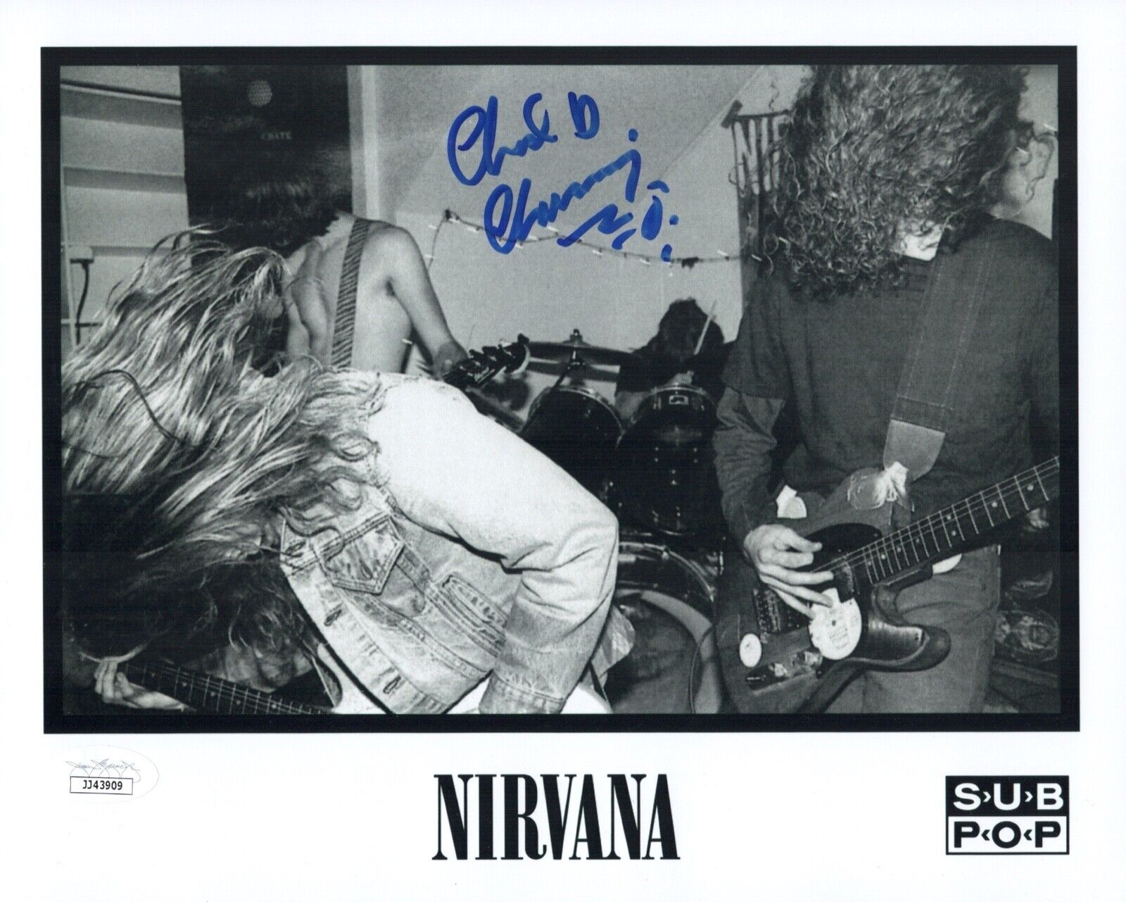 CHAD CHANNING Signed NIRVANA 8x10 Photo Poster painting IN PERSON Autograph JSA COA Cert