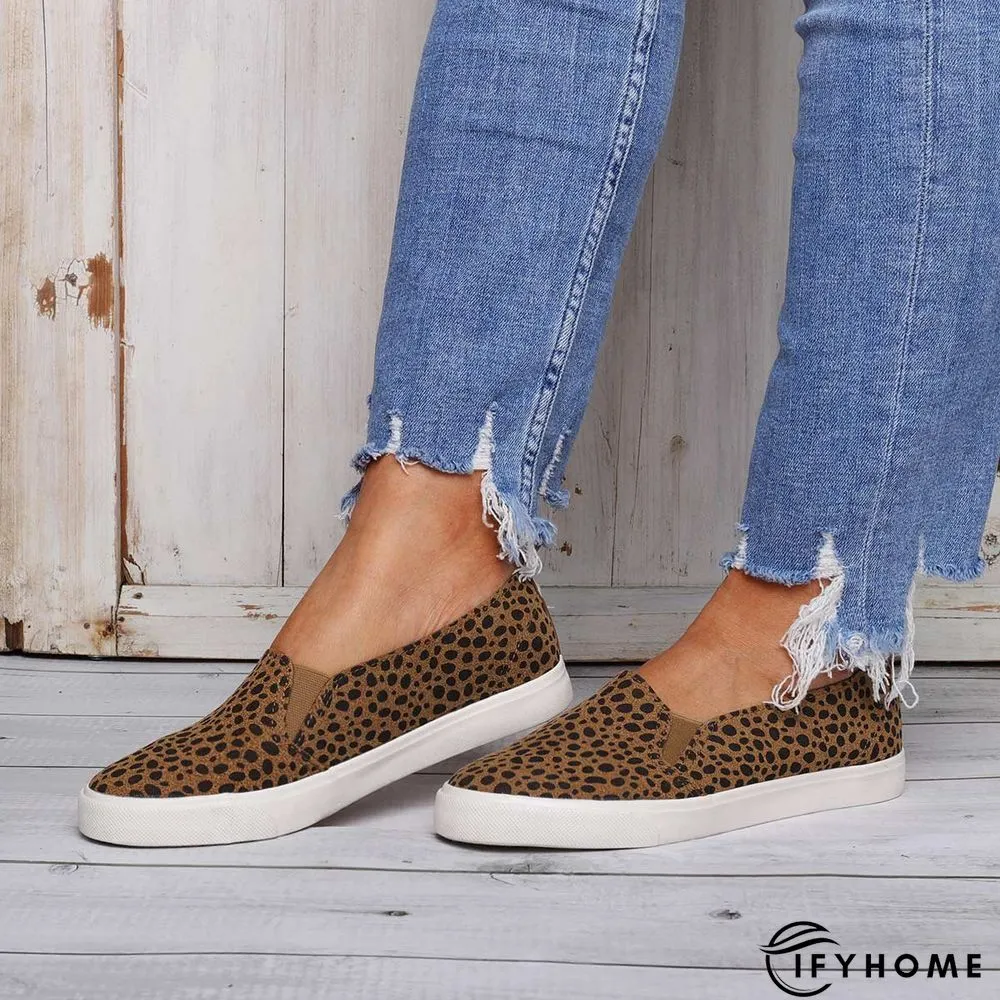Women Fashion Leopard Loafers All Season Flat Shoes | IFYHOME