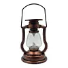 Solar Retro Kerosene Lamp Built-In Battery Light Courtyard Garden Decor (Copper)