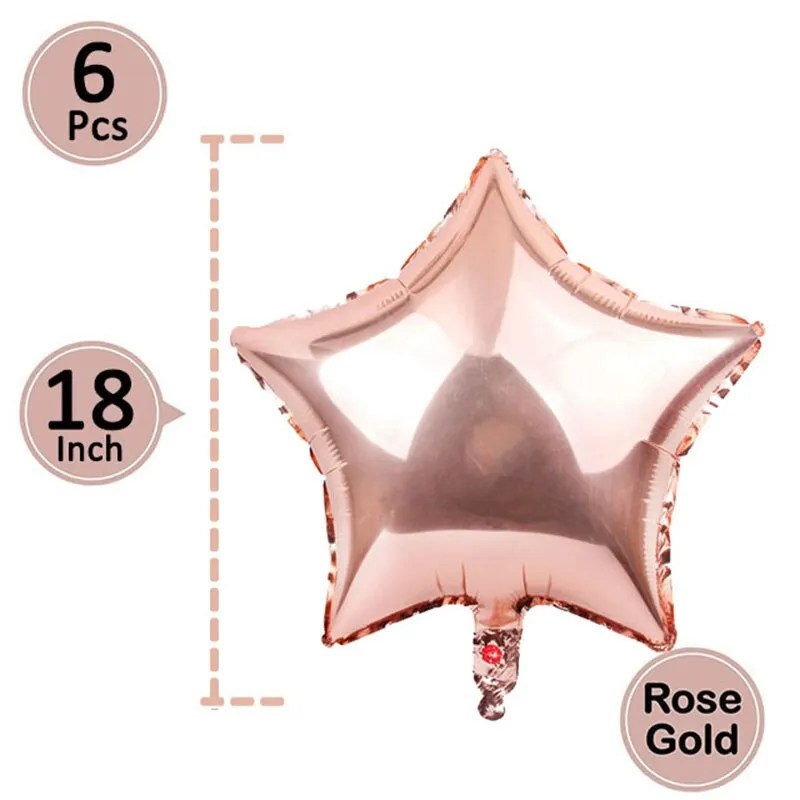 Rose Gold Number Foil Balloon Party Decorations Wedding Happy Birthday Party Kids Baby Shower Boy Girl Decor First 1st Supplies