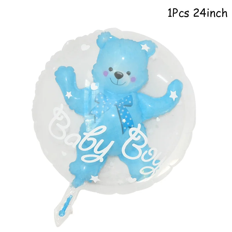 First Birthday Baby Boy Girl Party 1st Birthday Party Decoration Banner Balloons 1 One Year Old Party Baby Shower Decor Supplies