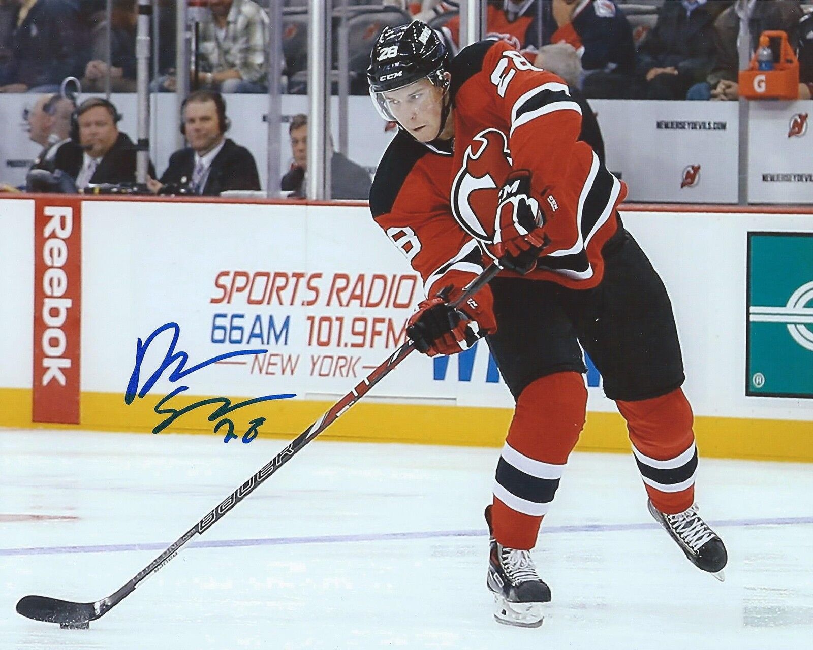 Damon Severson Signed 8x10 Photo Poster painting New Jersey Devils Autographed COA B