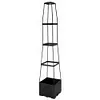 4 Tier Planter Stake Tower with Trellis Tomato Cage Self Watering Indoor Outdoor