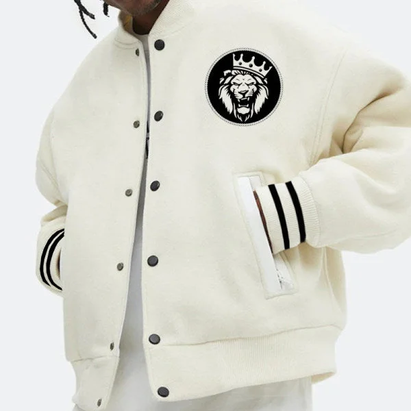 Casual style lion king home street baseball jacket