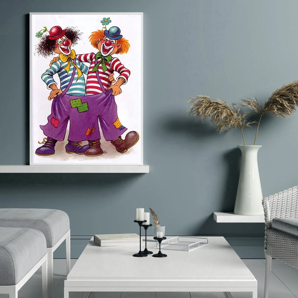 Diamond Painting - Full Round Drill - Clowns(30*40cm)