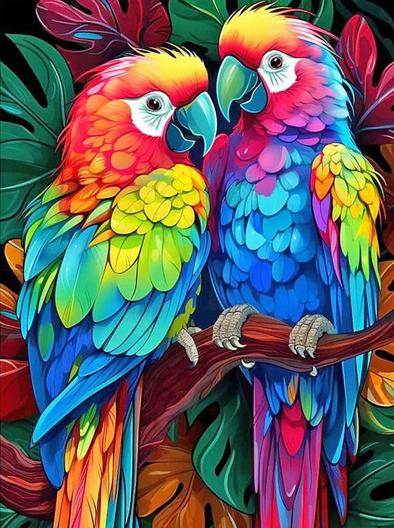 DIY Painting By Numbers Parrot 40 50cm   686055700fcdd183b6ddbcb37c2e1f18 