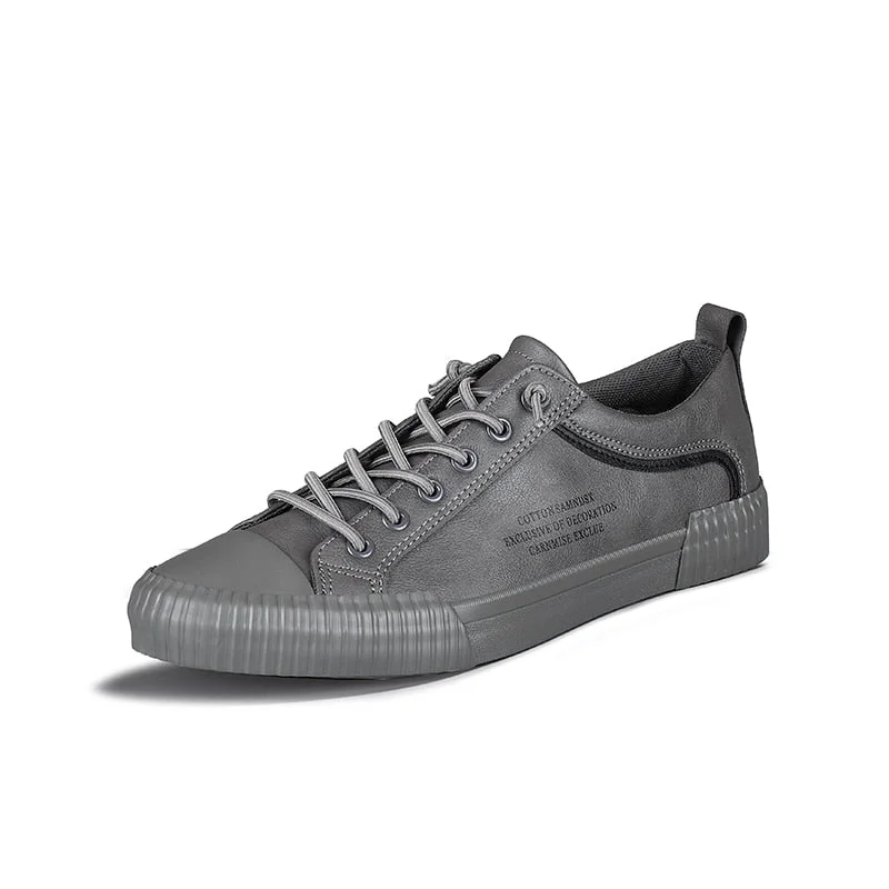 New Arrivals All-match Men Leather Casual Shoes Fashion Quality Comfort Male Footwear Soft Breathable Low Shoes Slip Resistant