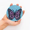 6pcs/set Diamond Painting Butterfly Coaster Round Cup Cushion Home Decor